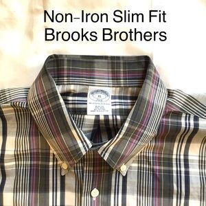 Brooks Brothers Non Iron Slim Fit Men’s Shirt XL